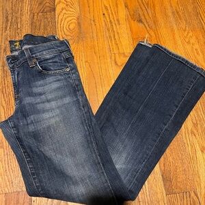 7 For All Mankind Straight Leg Jeans / stain on leg
